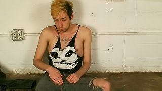 Horny Gay Dude Wanking His Big Cock And Dreaming About Asshole
